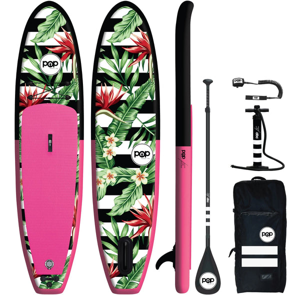 Pop Board Co. 10'6 Royal Hawaiian Pink/Black